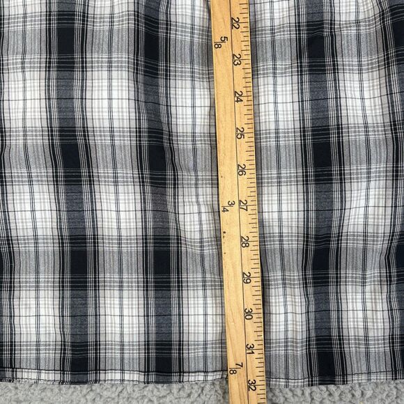 Dickies Shirt Mens 4XL Black White Plaid Relaxed Fit Workwear Button Big & Tall - Picture 10 of 12